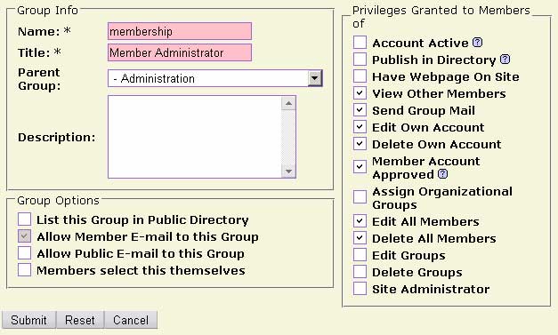 Edit Group Dialog